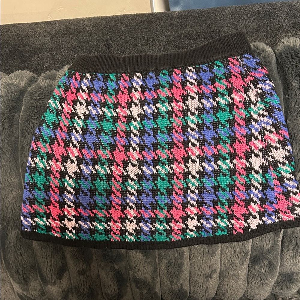 FabKids Vibrant Plaid Knit Skirt